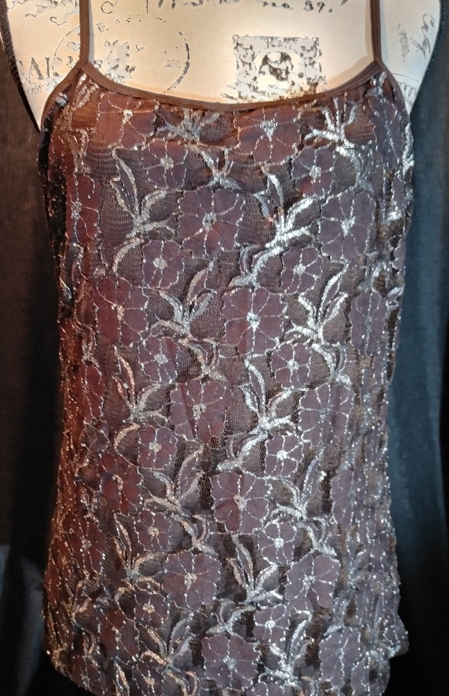 Brown with metallic silver tank